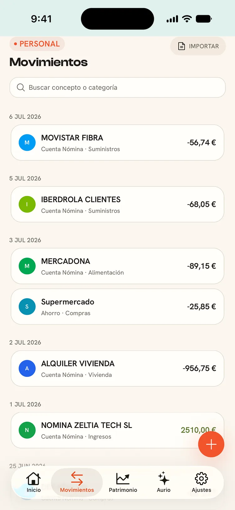 Cada euro, en su sitio